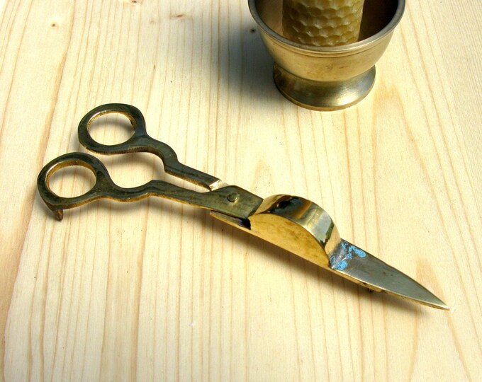 Brass Candle Snuffer Scissors / Mid Century / Germany / Solid Brass