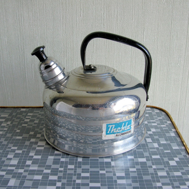 Vintage Whistling Kettle German THEKLA Aluminum Kettle Etsy