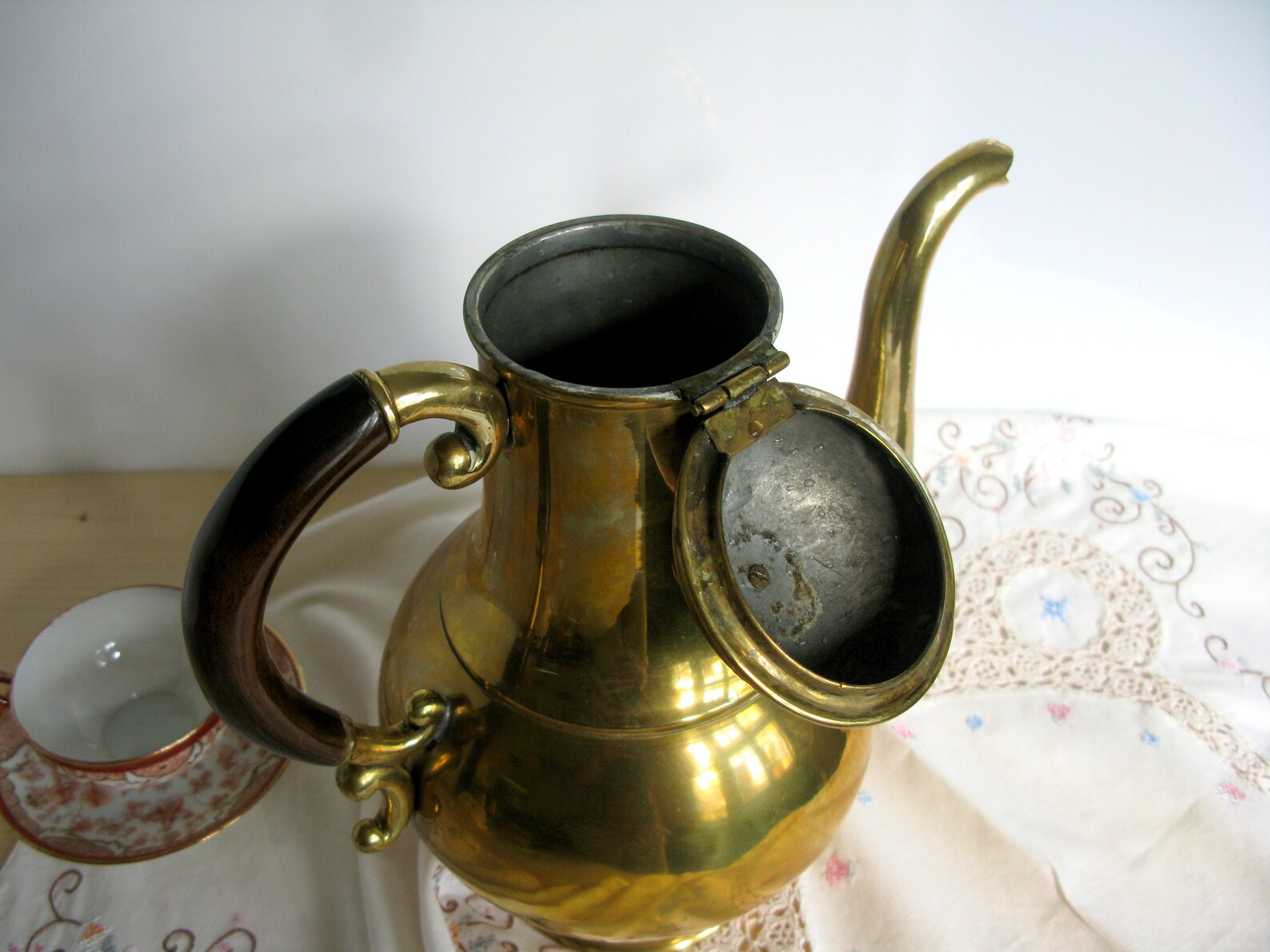 Antique Brass Coffee Pot Tea Pot Art Deco Large Coffee Pot Etsy