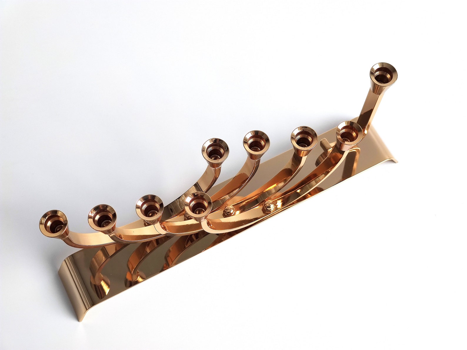 Karshi Jerusalem 24K Gold Plated Menorah 80s Exclusive Etsy