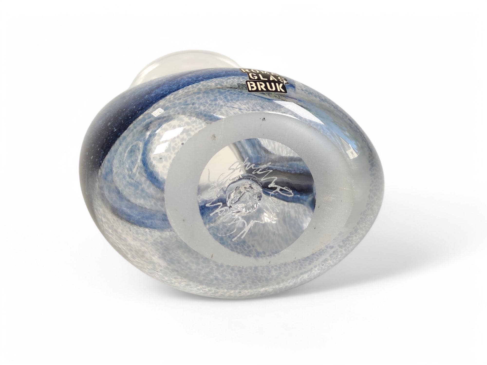 ROMA GLAS BRUK アートガラス花瓶、スウェーデン、ゴットランド島、90