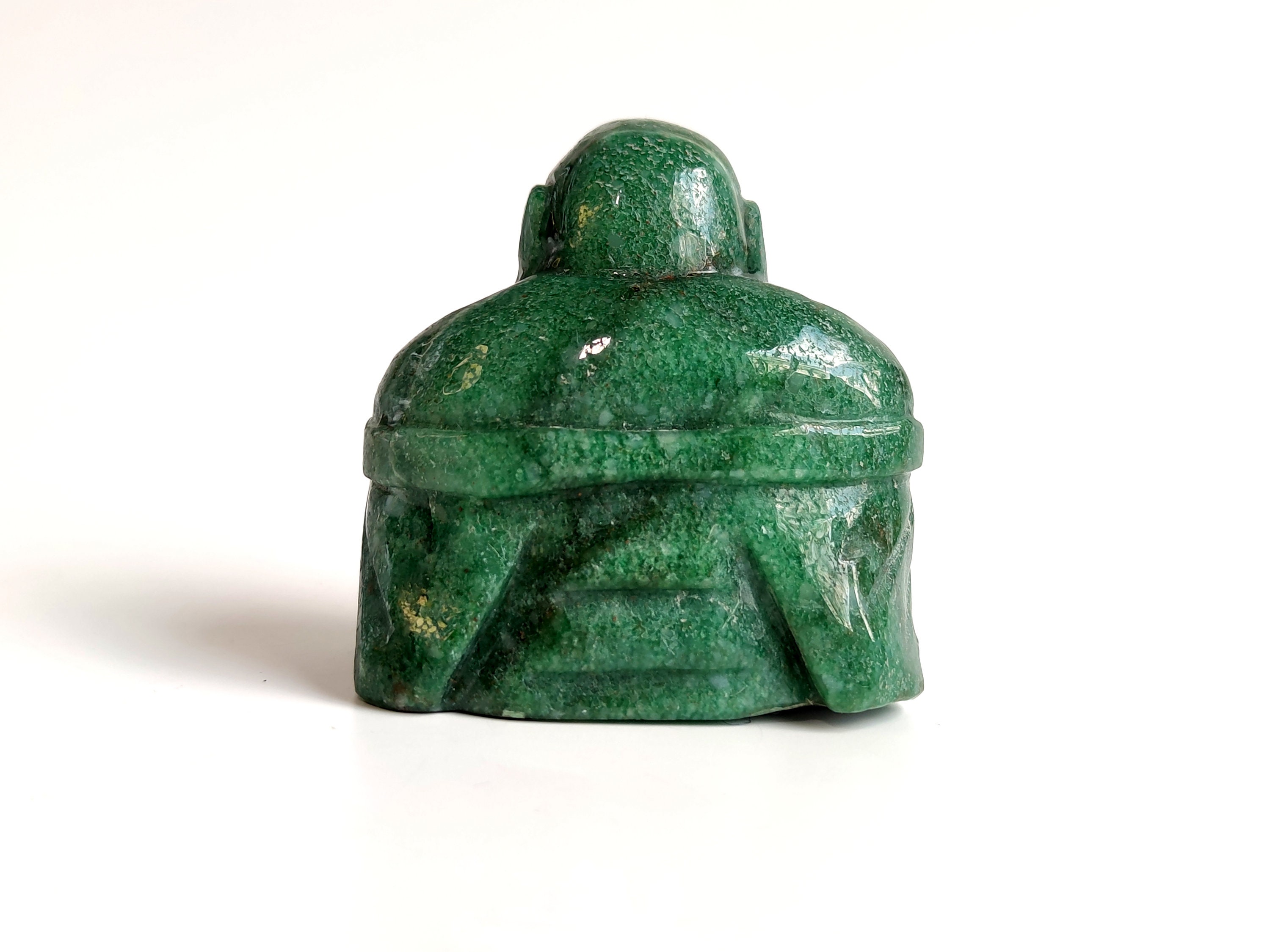 Grüner Aventurin Lachender Buddha Figur - Glücksbuddha Edelstein Feng Shui Deko