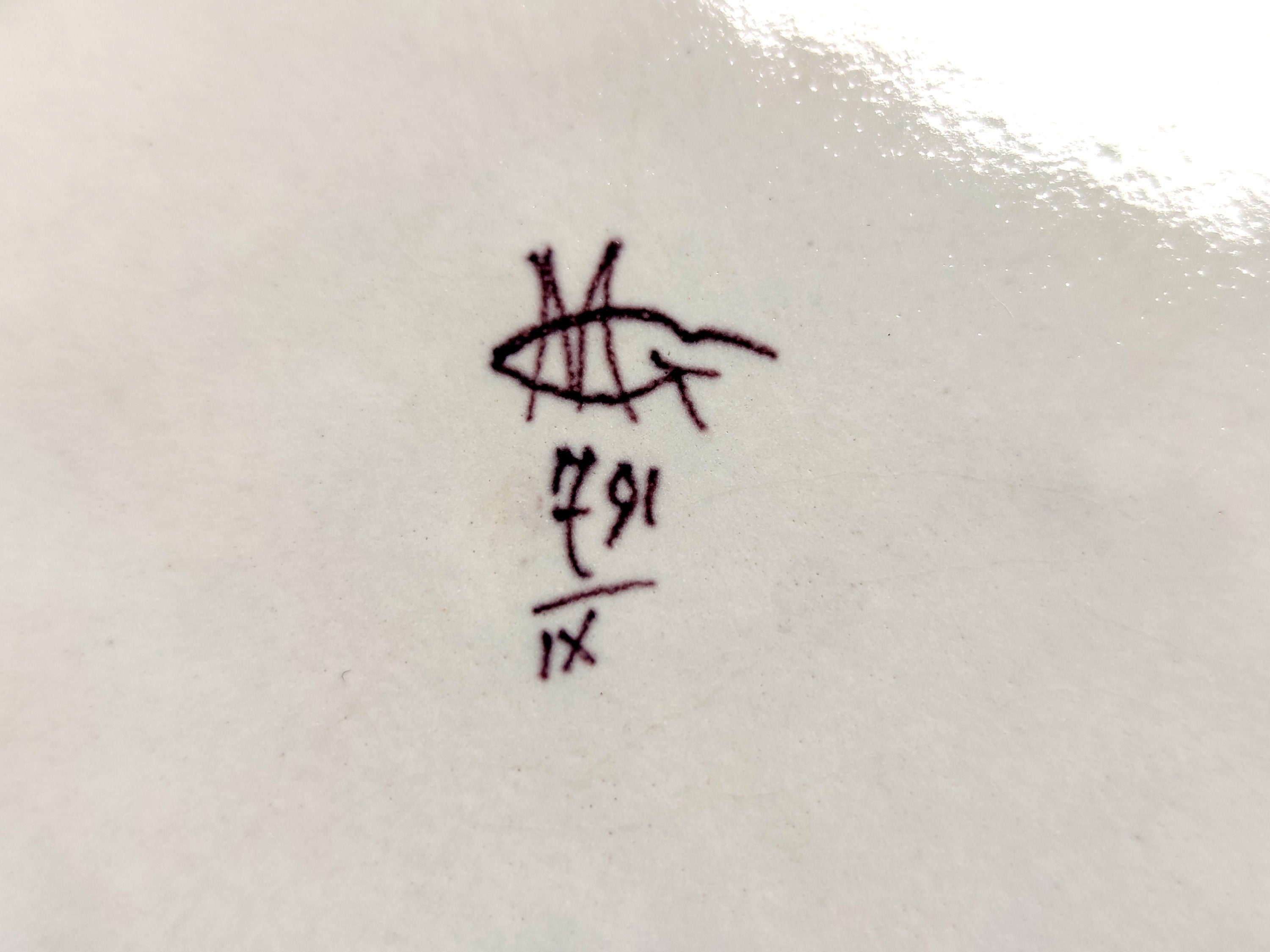 アンティーク デヴル ジェオ マルテル フランス製ファイアンス焼き