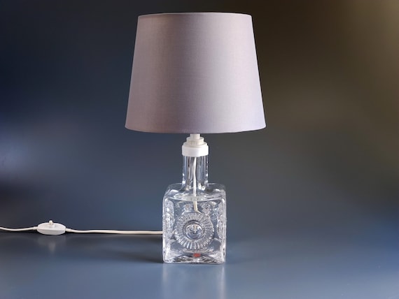 Kosta Boda Ove Sandeberg Crystal Table Lamp, Sweden, 60s