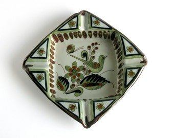 Ken Edwards Bird Ashtray, El Palomar , Mexican Pottery , Tonala Ashtray, Large , Hand Painted , Stoneware Ashtray, Collectible , Art Pottery