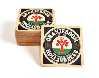 60s Vintage Beer Coaster Set 27 pcs, Oranjeboom Holland Beer Pilsner De Luxe, Dutch Beer Advertising Bar Coasters, MCM Bar, Man Cave Barware