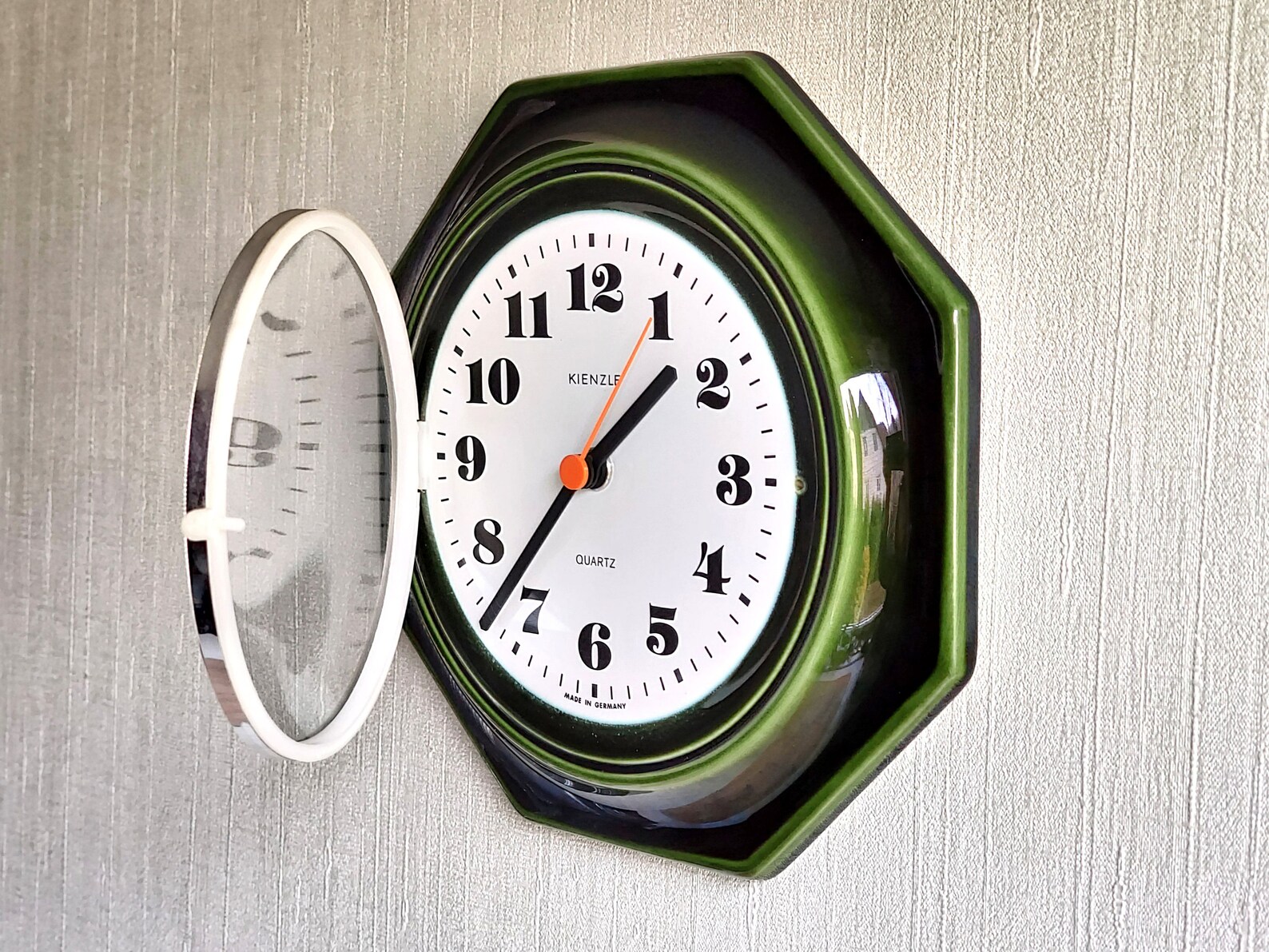 KIENZLE Ceramic Wall Clock Made in Germany 60s Mid Century Etsy