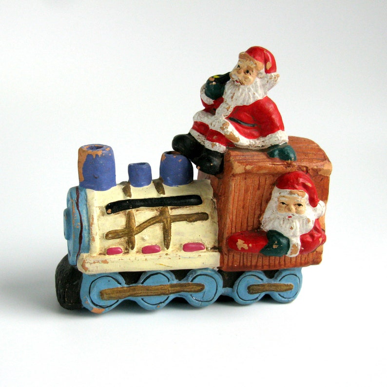 Vintage Christmas Train Santa's Train Ceramic Xmas Train  Etsy