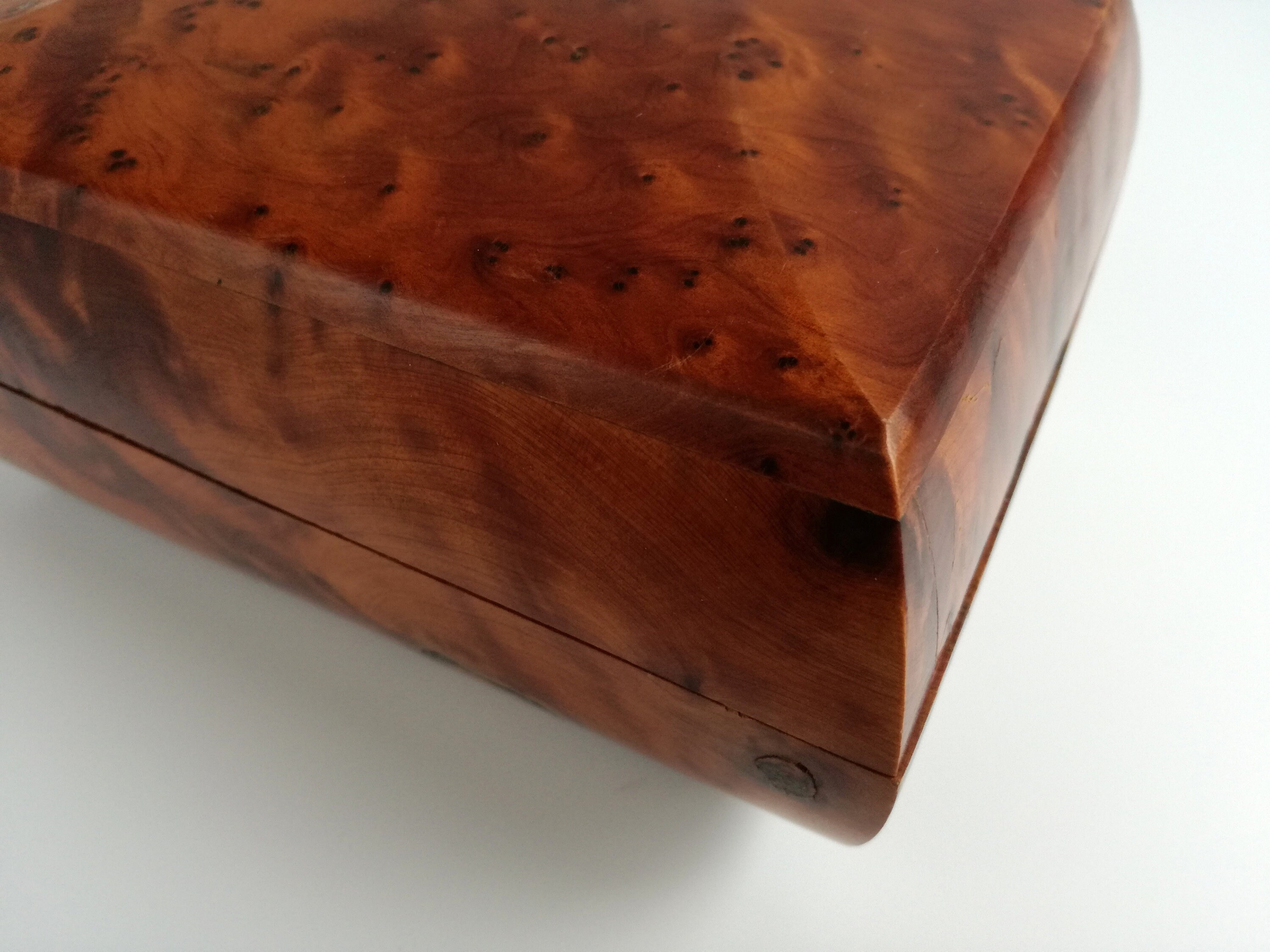 Vintage Burl Wood Box Handcrafted Thuya Wood Box Moroccan Etsy