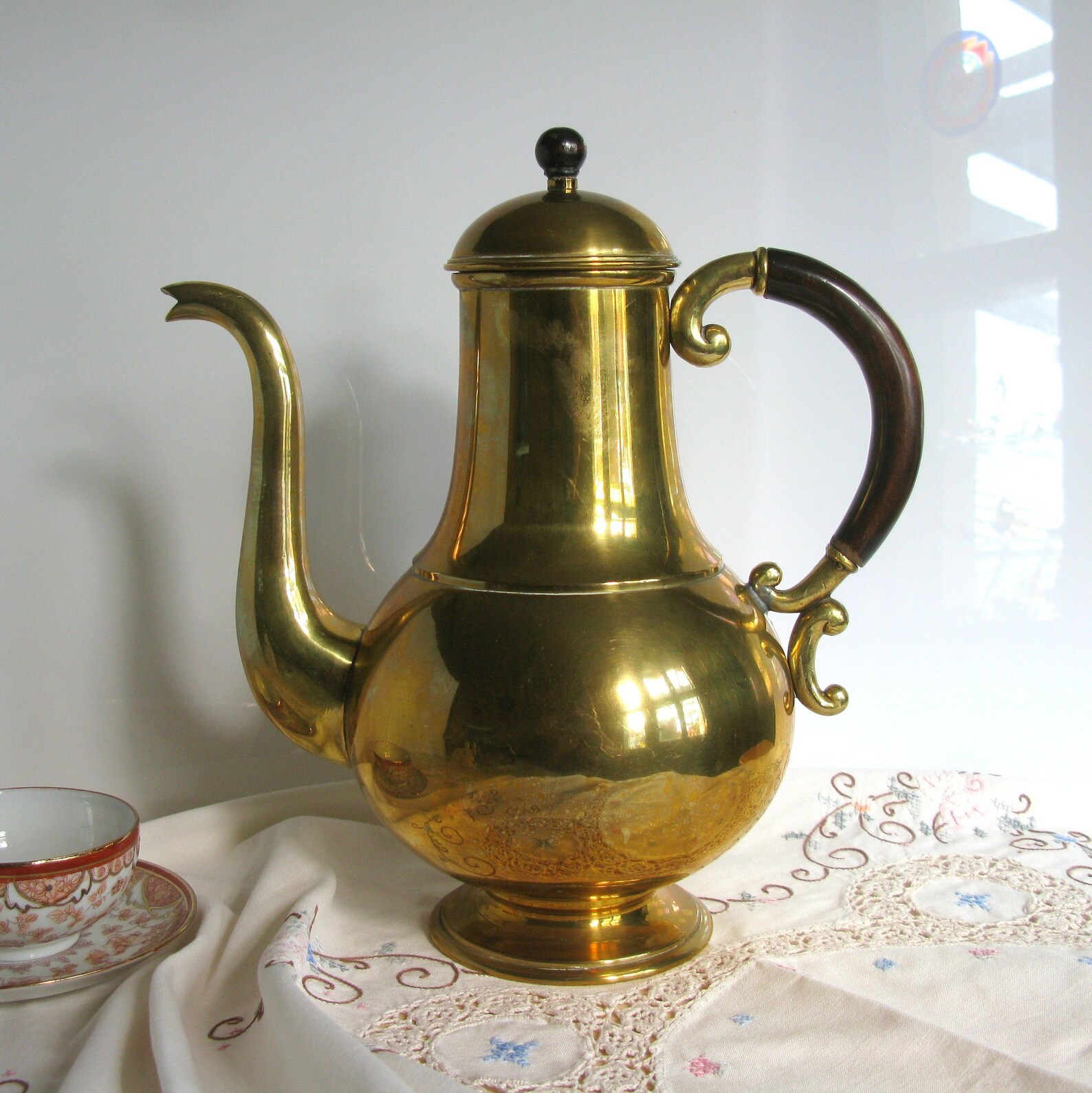 Antique Brass Coffee Pot Tea Pot Victorian Large Coffee Pot Etsy
