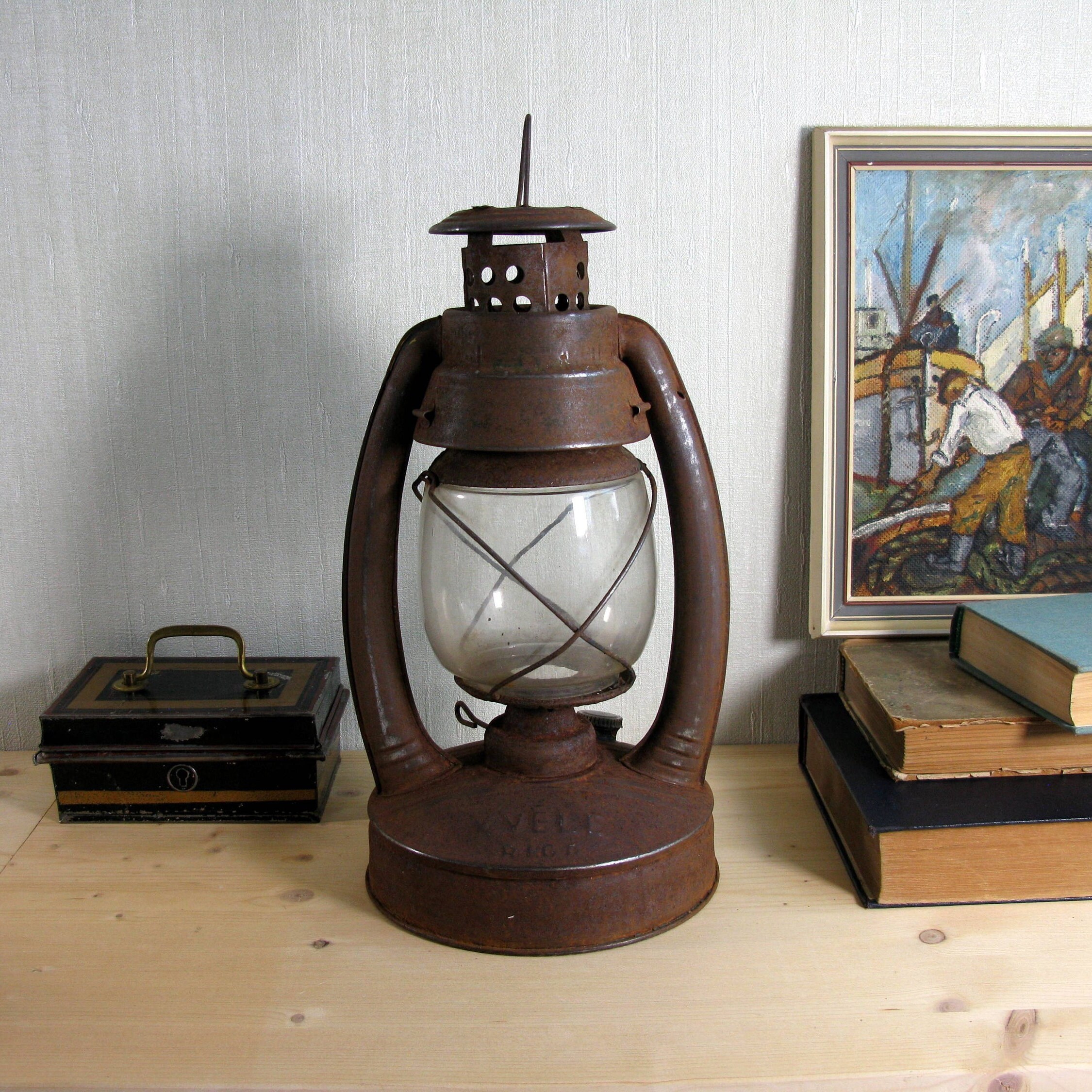 Antique / Rusty / Kerosene Lamp / Large / Oil Lamp / Kvele Etsy