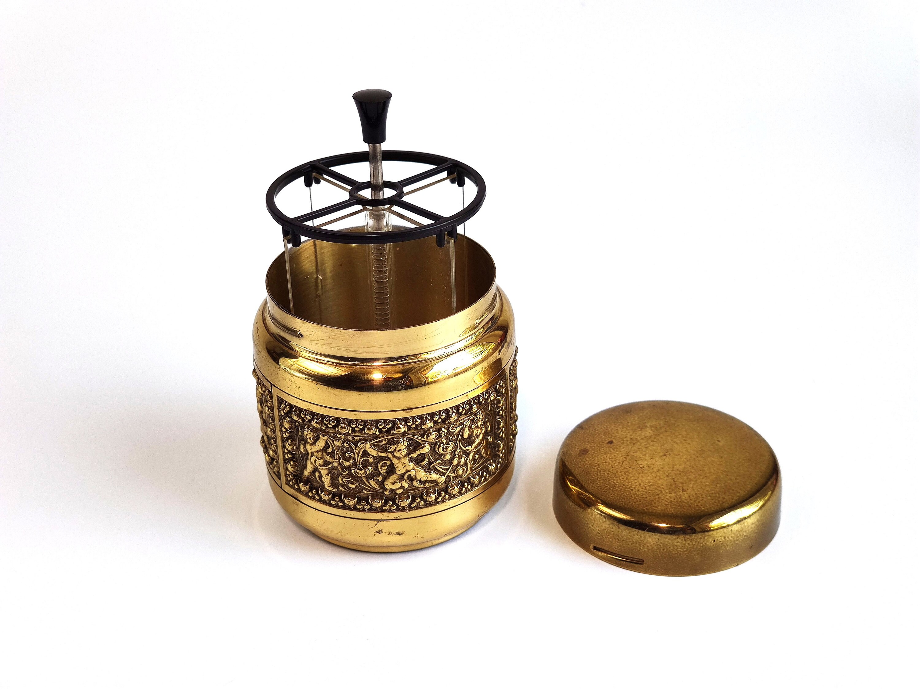 Erhard & Sohne Popup Cigarette Dispenser Gilded Brass Etsy