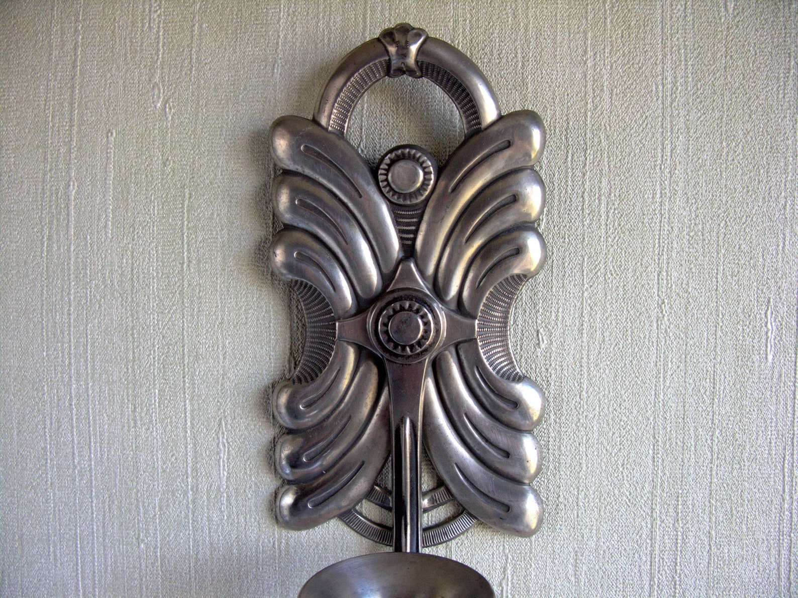 Norwegian Pewter Candle Holder Wall Sconce Norway Mid Etsy