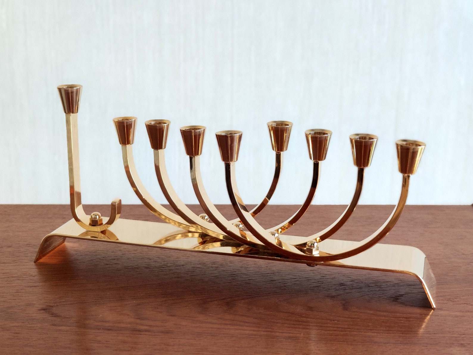 Karshi Jerusalem 24K Gold Plated Menorah 80s Exclusive Etsy