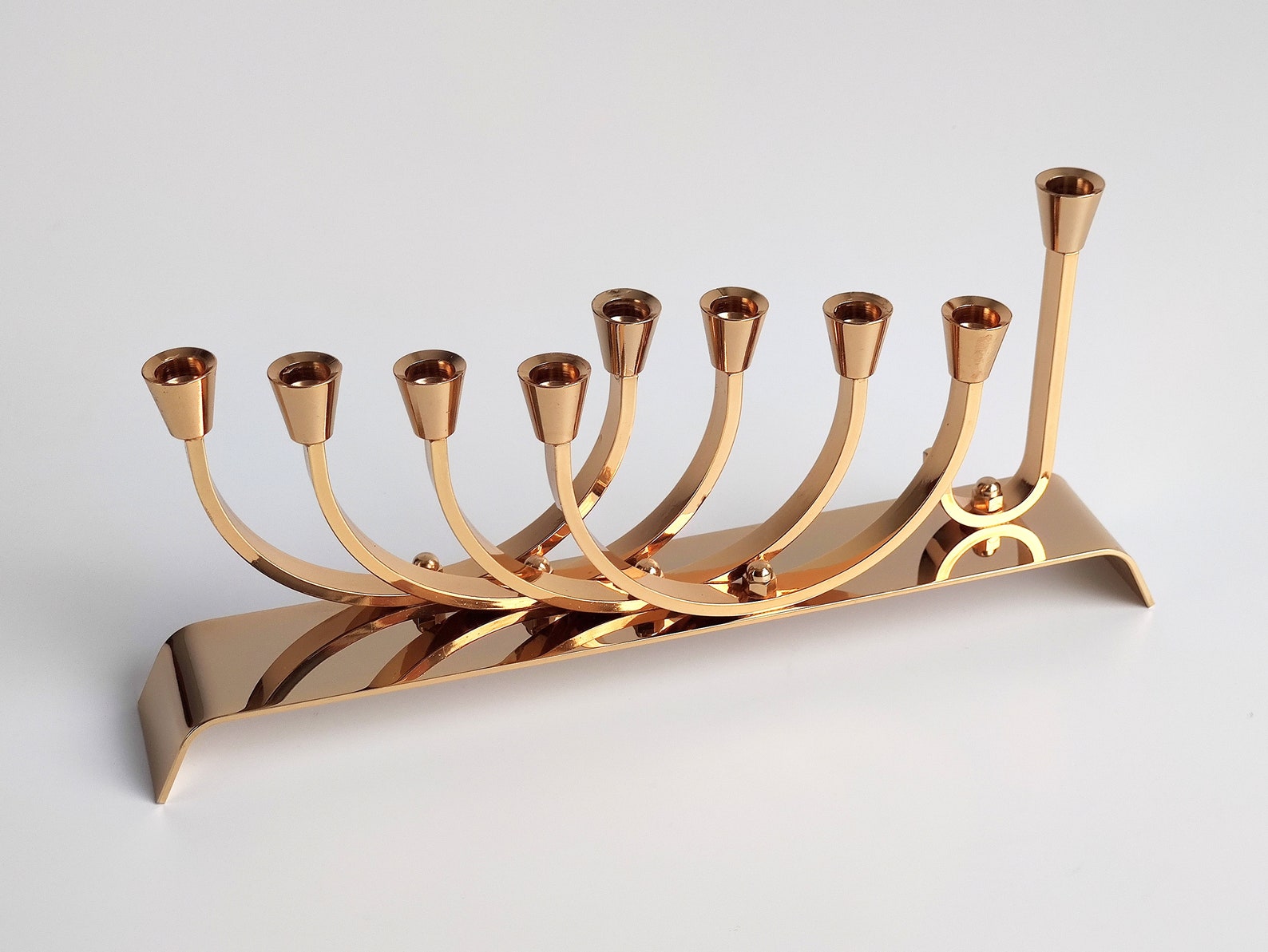 Karshi Jerusalem 24K Gold Plated Menorah 80s Exclusive Etsy