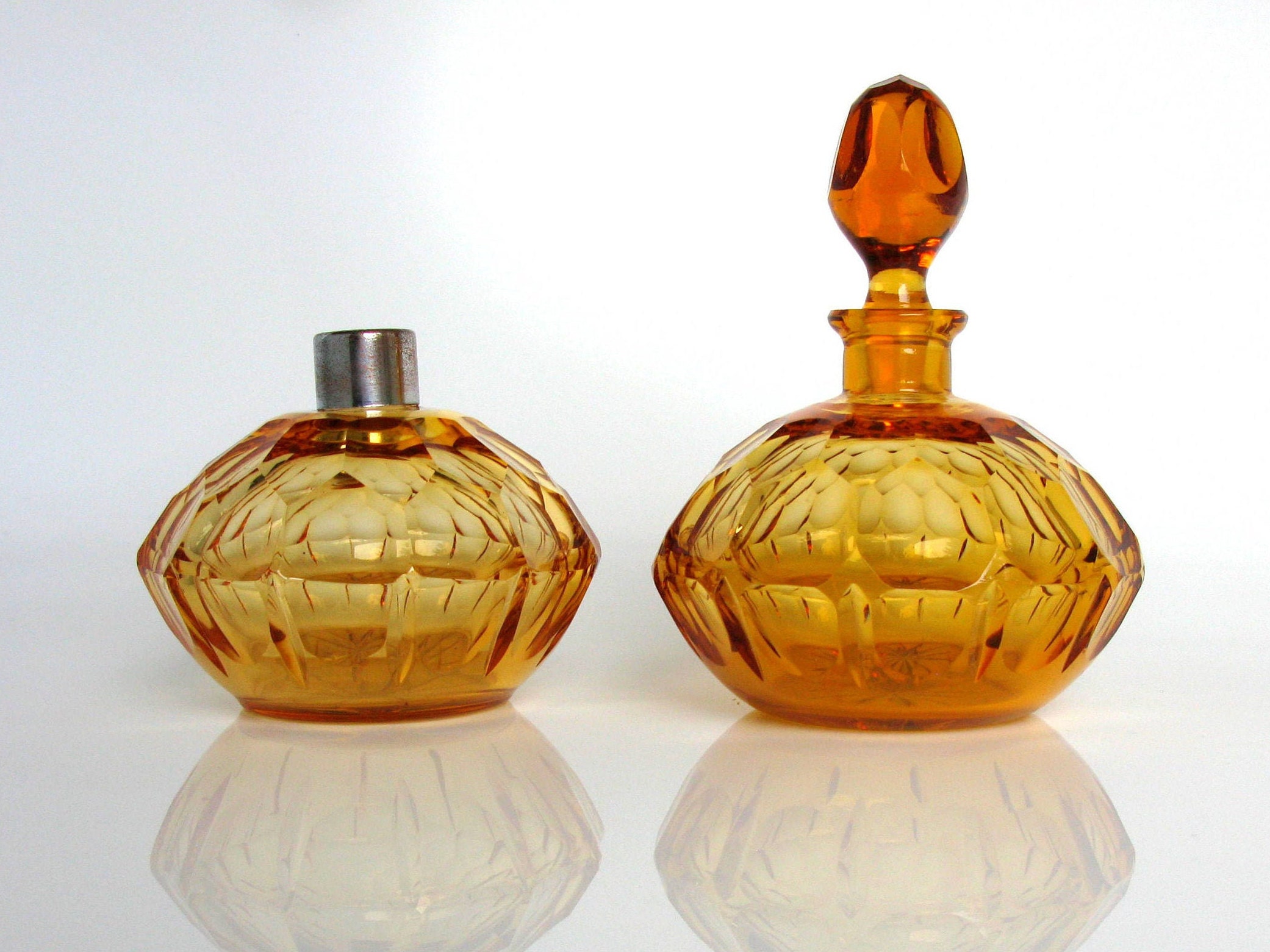 Czech Art Deco Perfume Bottles & Atomizers, 4 Auction