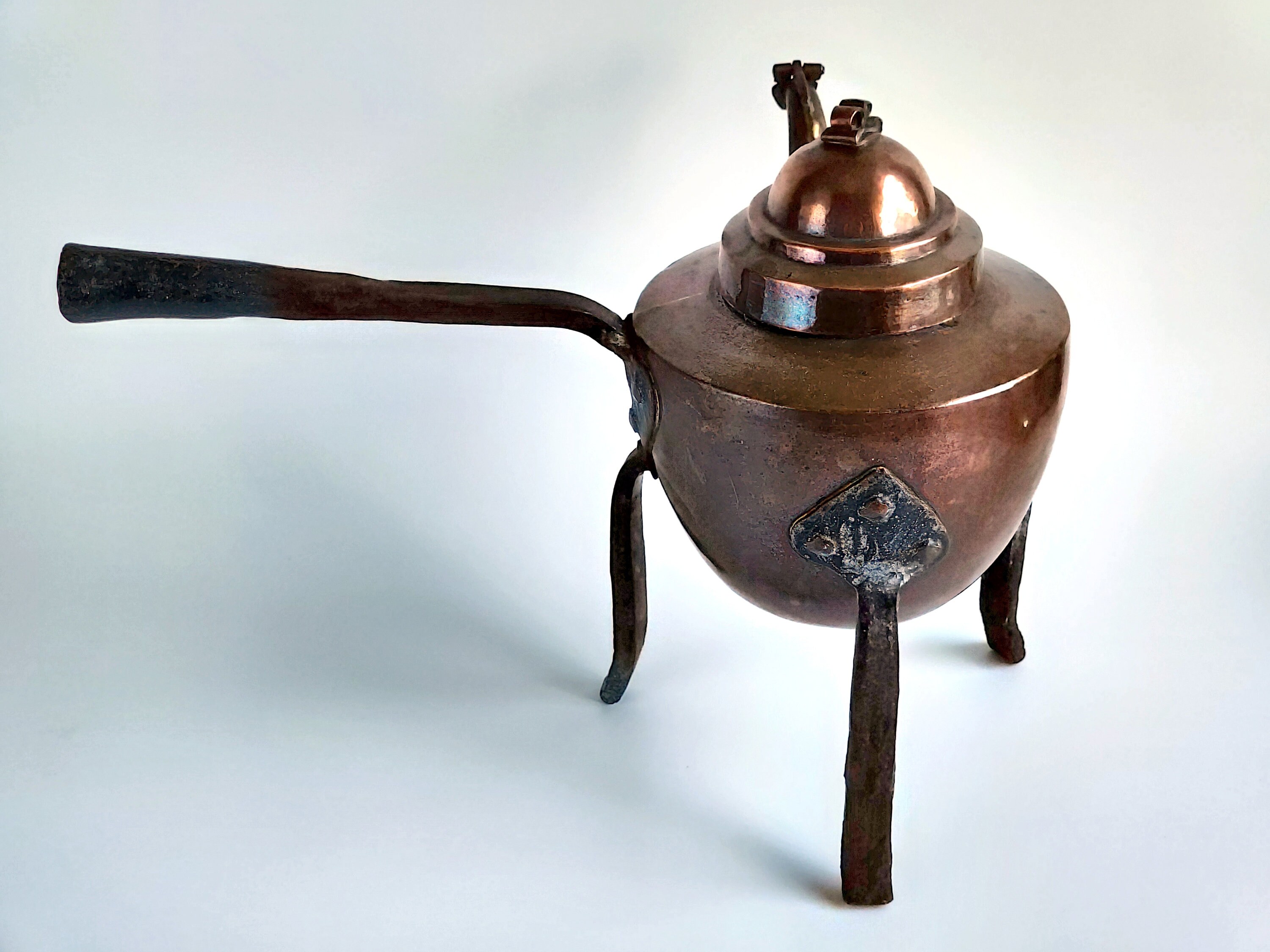 Swedish Copper & Iron Coffee Pot / Tripod Kettle Mid Century Etsy