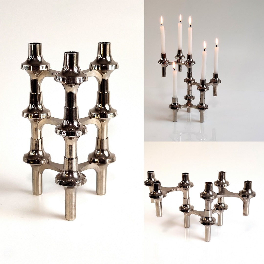 Nagel Modular Candle Holders by Fritz Nagel & Caesar Stoffi for BMF