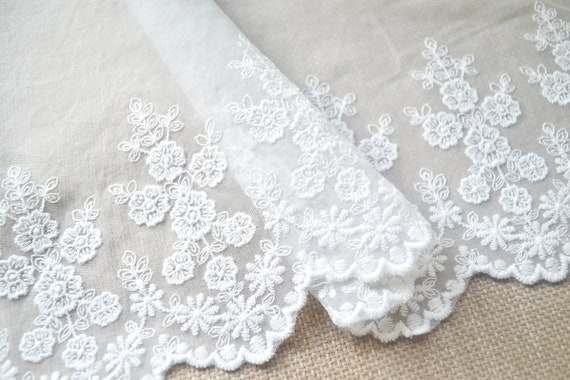 White Embroidered Lace Fabric, Bridal Lace, Wedding Lace, White Tulle Net  Lace, Vintage Lace Fabric, Shabby Chic Lace, Junk Journal Supply -   Canada