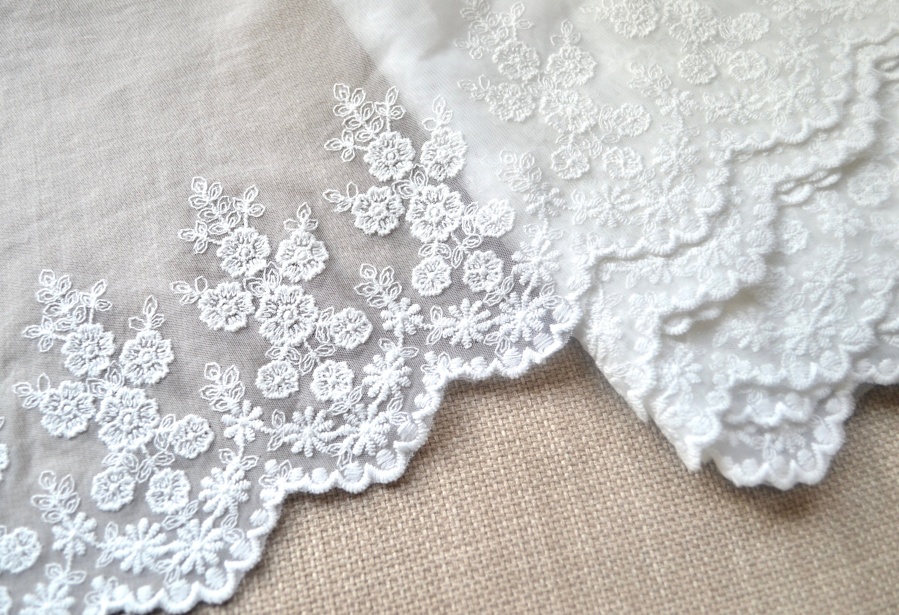 White Embroidered Lace Fabric, Bridal Lace, Wedding Lace, White Tulle Net  Lace, Vintage Lace Fabric, Shabby Chic Lace, Junk Journal Supply -   Canada