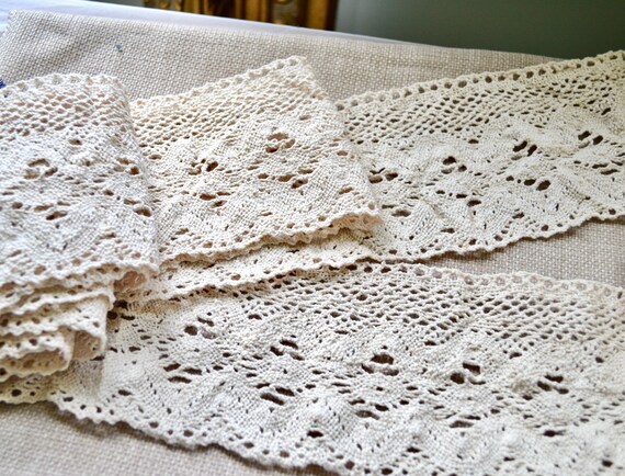 Ivory crochet on sale lace ribbon