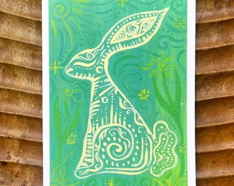 Tarjetas de felicitación de conejito de primavera