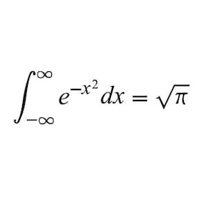 Gaussian Integral Vinyl Bumper Sticker. Gauss Math Decal. Nerd Humor, Geek Love, Unite with math stickers on your car&#39;s window
