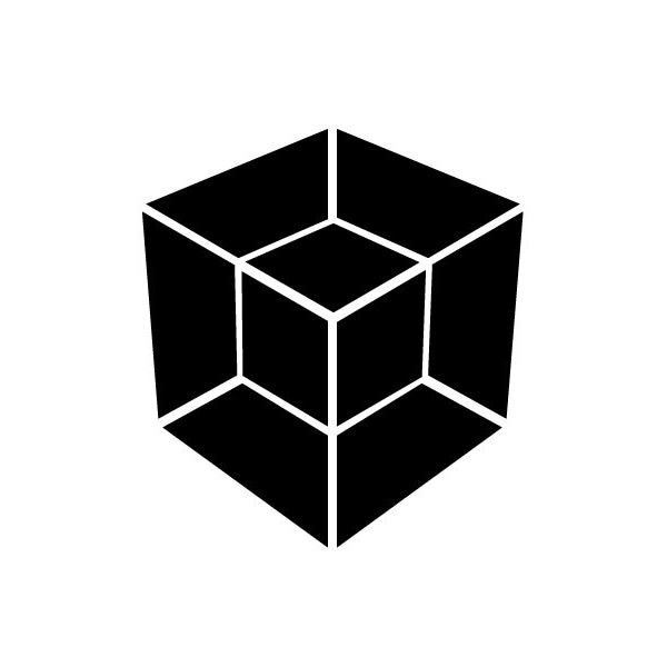 Hypercube Vinyl Bumper Sticker. Tesseract Decal. Nerd Humor, Geek Love, Unite with math or science stickers on your car's window or phone