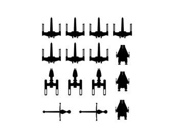 Rebel Ships Kill Stamps Vinyl Bumper Stickers. 15 pack so you can customize how many rebels you shot down! Star Wars Rebels