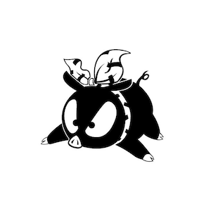 P-Chan Vinyl Sticker. Ryoga the pig from Ranma 1/2 decal. Retro Anime nerd humor for your bumper or windows. Animation piglet sticker