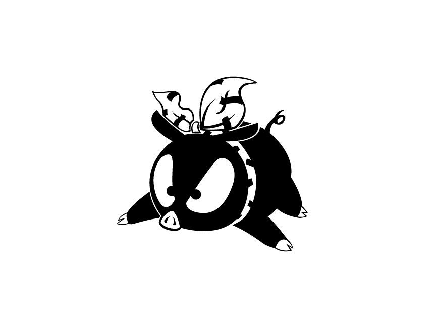 P-Chan Vinyl Sticker. Ryoga the pig from Ranma 1/2 decal. Retro Anime nerd humor for your bumper or windows. Animation piglet sticker