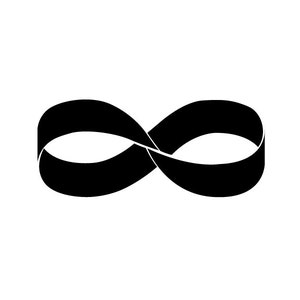 Mobius Strip Vinyl Bumper Sticker. Mobius Decal. Nerd Humor, Geek Love, Unite with math or science stickers on your car&#39;s window or phone