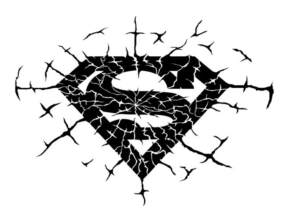 Superman Logo Vinyl Sticker. Big decal for your kid's Etsy