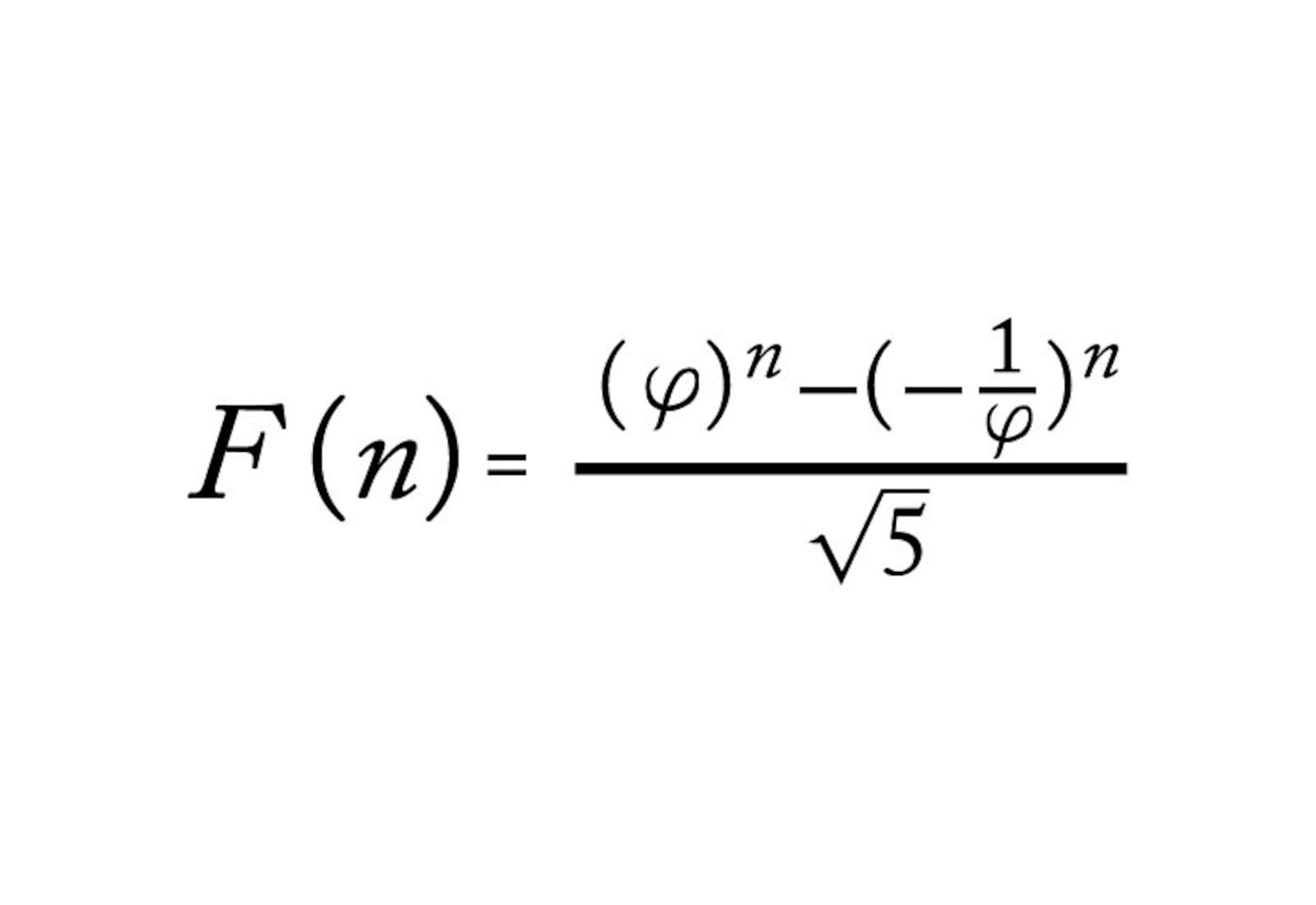 fibonacci sequence formula derivation