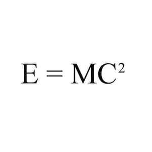 E=MC2 Vinyl Bumper Sticker. Einstein&#39;s theory of relativity decal. Nerd Humor, Geek Love, Unite with math stickers on your car&#39;s window