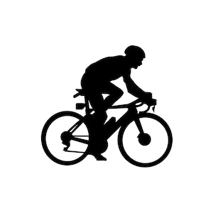 サイクリスト ビニール バンパー ステッカー。壁、車、窓、ラップトップに貼れるツール ド フランスのデカール。バイク、自転車のデカール。乗るために生き、生きるために乗ろう!