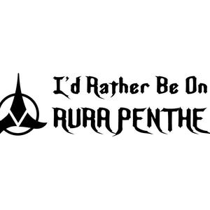 Preferirei essere sull'adesivo per paraurti in vinile Rura Penthe. Ottimo adesivo per paraurti, finestrini, pareti, coperture per laptop, ecc. della tua auto. Star Trek Klingon