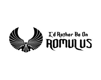 Eu prefiro estar no Adesivo de vinil para para-choque Romulus. Ótimo decalque para o para-choque do seu carro, janelas, parede, capas de laptop, etc. Star Trek Romulan