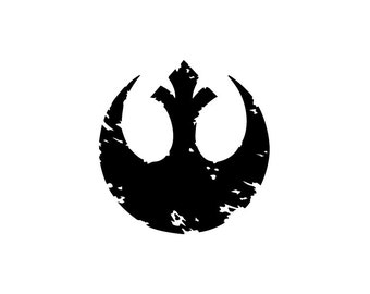 Rebel Alliance Logo Vinyl Bumper Sticker. Show off your love for Star Wars with the battered insignia of the Rebel Alliance. Rogue One