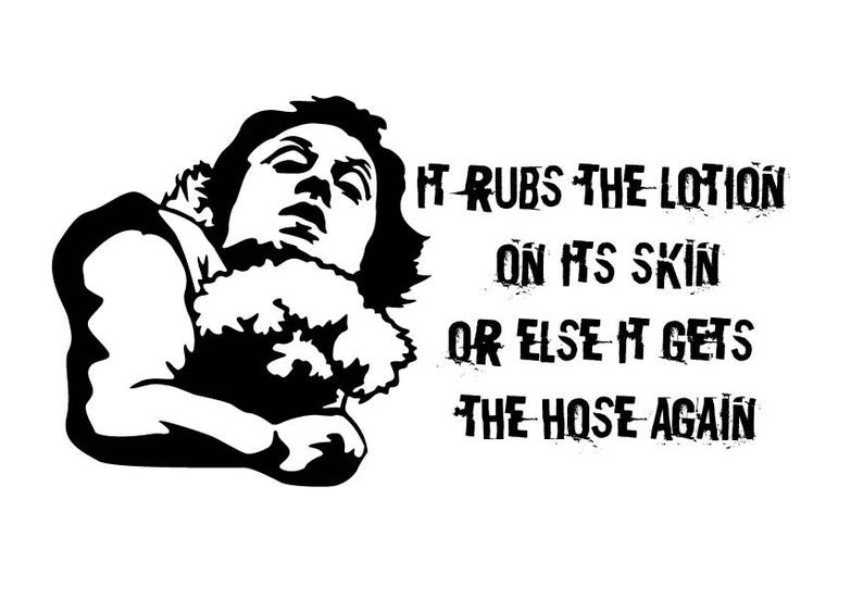 Buffalo Bill Vinyl Bumper Sticker. It Rubs the Lotion on Its - Etsy