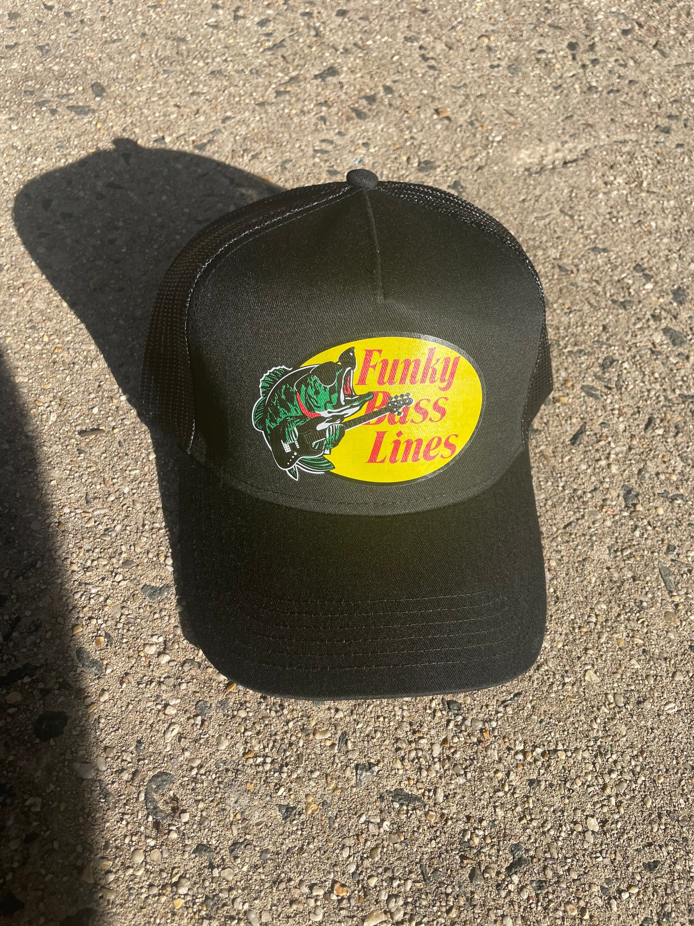 Bass Pro Shop Guitar Play Hat. Funky Bass Lines 