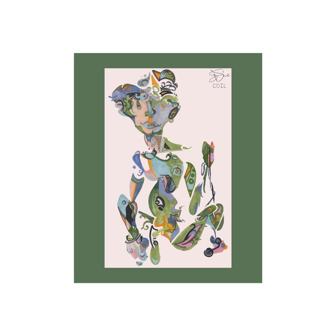 Coil Art Print of Geometric Abstract Selftying Shibari Etsy