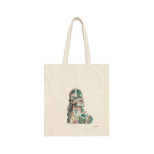 Mother Print on Reusable Cotton Canvas Tote Bag | Reusable Bag | Psychedelic Art | Abstract Art
