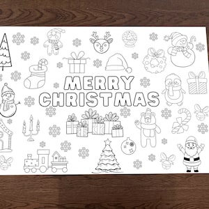 Christmas Coloring Banner, 24&quot;x36&quot; poster, Large Holiday Coloring Pages