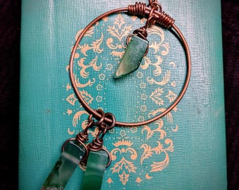 Green Agate Ear Weights