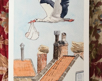 Art Print Stork