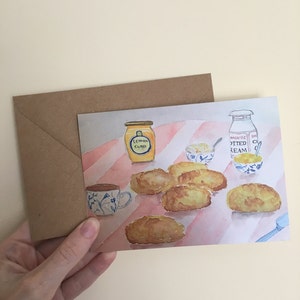 Greeting Card, Tea and Scones
