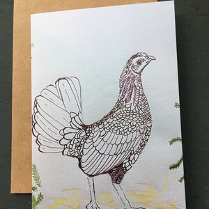 Carte de voeux Sebright Chicken Watercolor