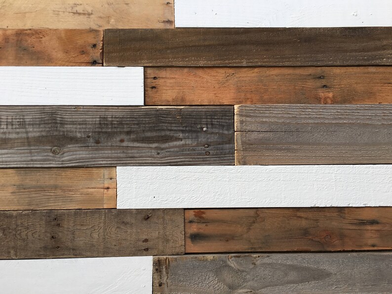 Reclaimed Wood Boards White Mix 25 Square Feet Ready To Etsy