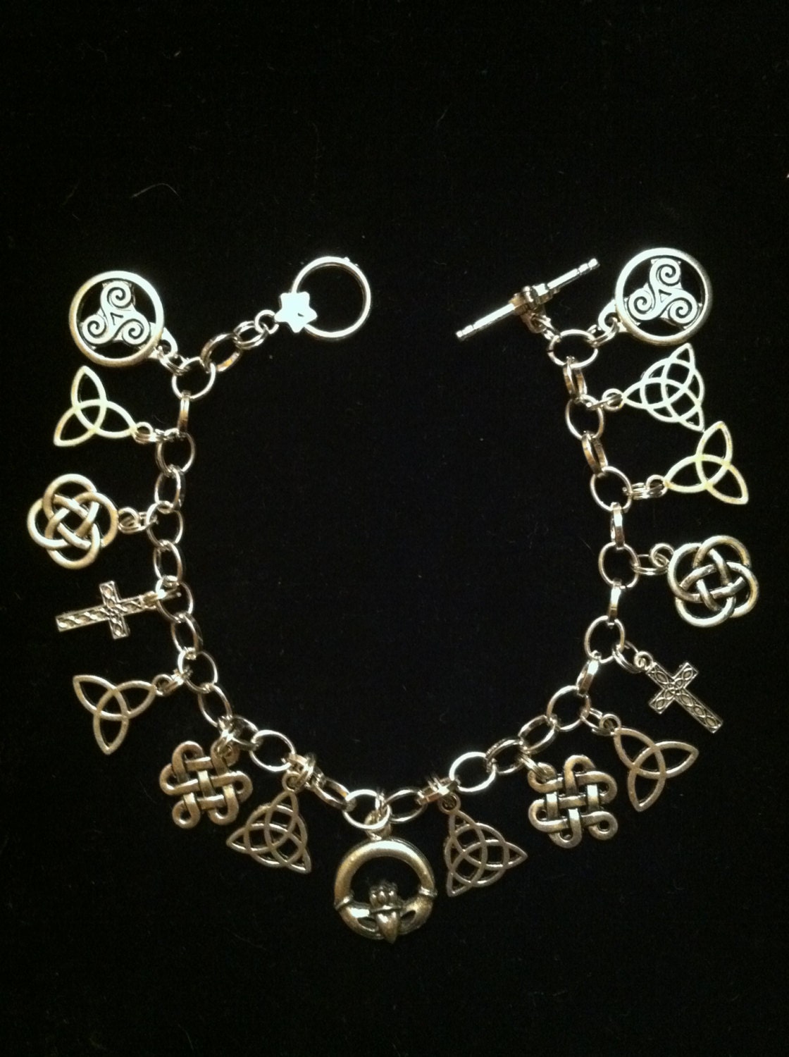 Celtic Charm Bracelet Etsy